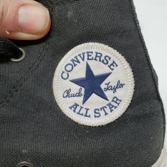 Converse All Stars Chuck Taylor - Unisex Hi Top Black  - Youth 1 - 350143C - Picture 10 of 12